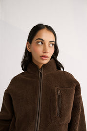 Flo Sherpa Jacket Chocolate