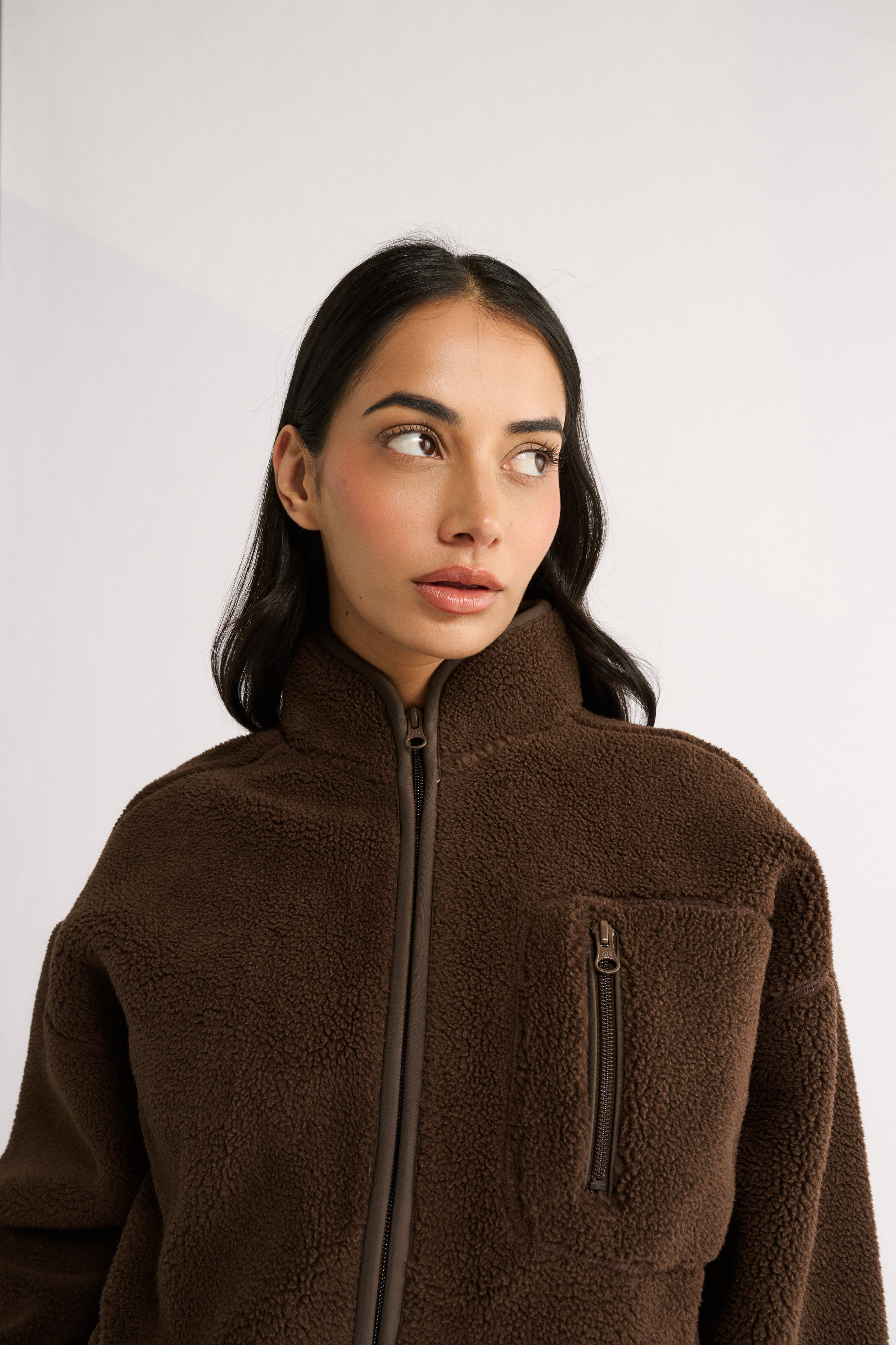 Flo Sherpa Jacket Chocolate