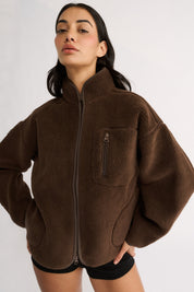 Flo Sherpa Jacket Chocolate