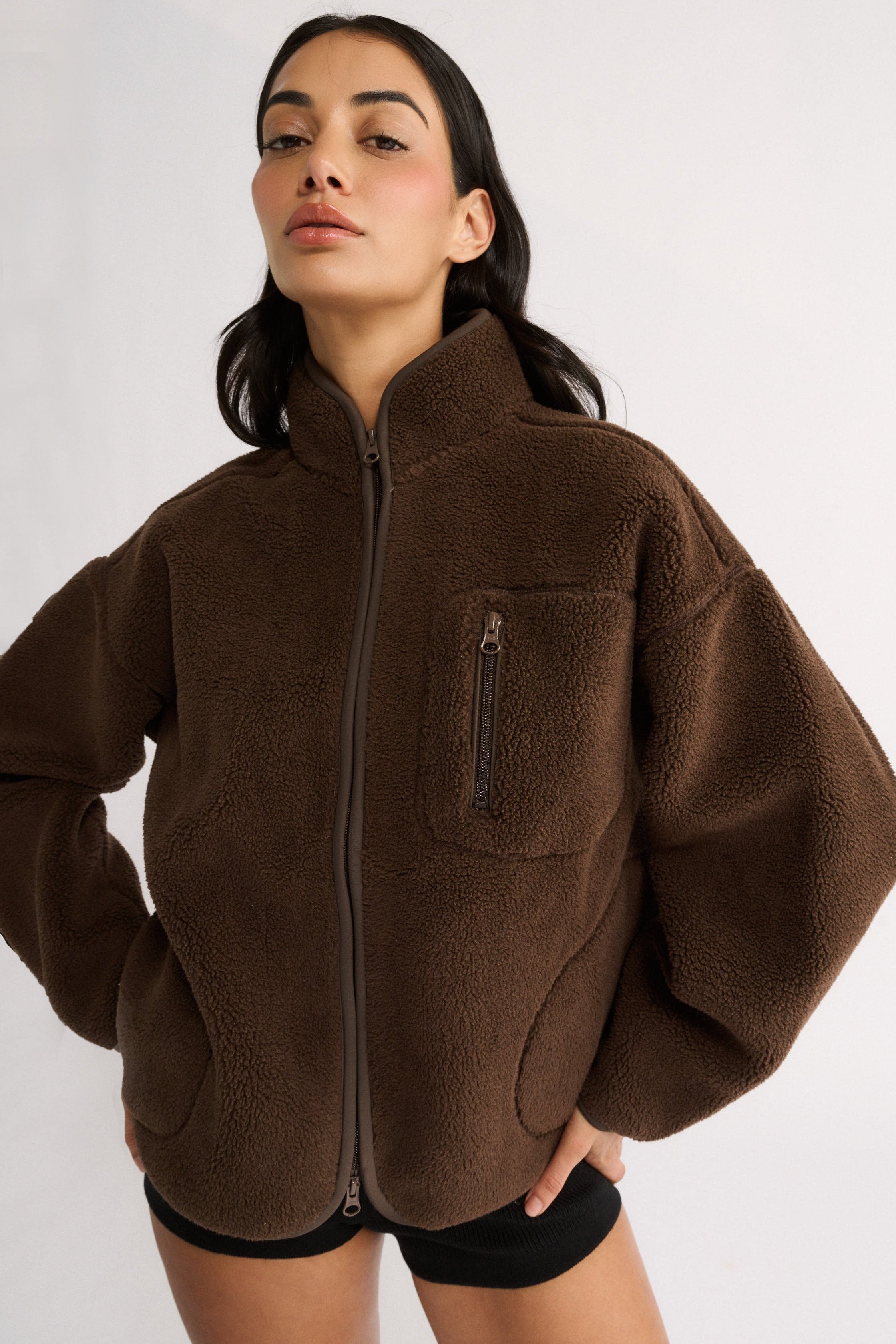 Flo Sherpa Jacket Chocolate