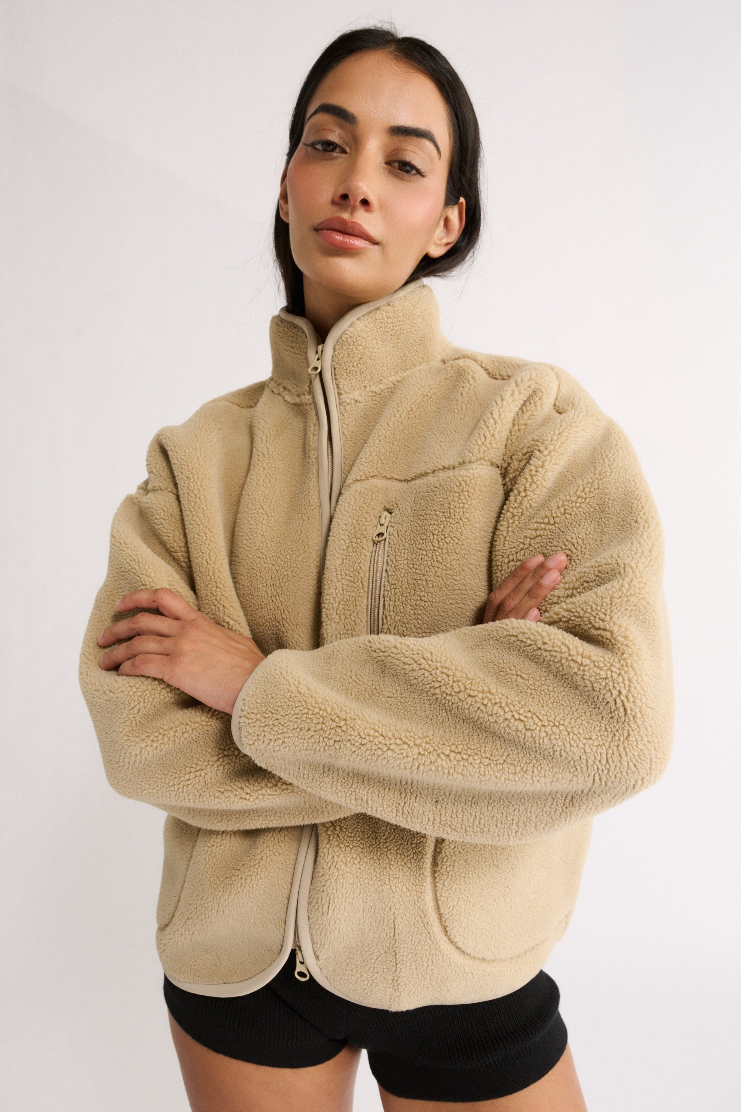 Flo Sherpa Jacket Beige