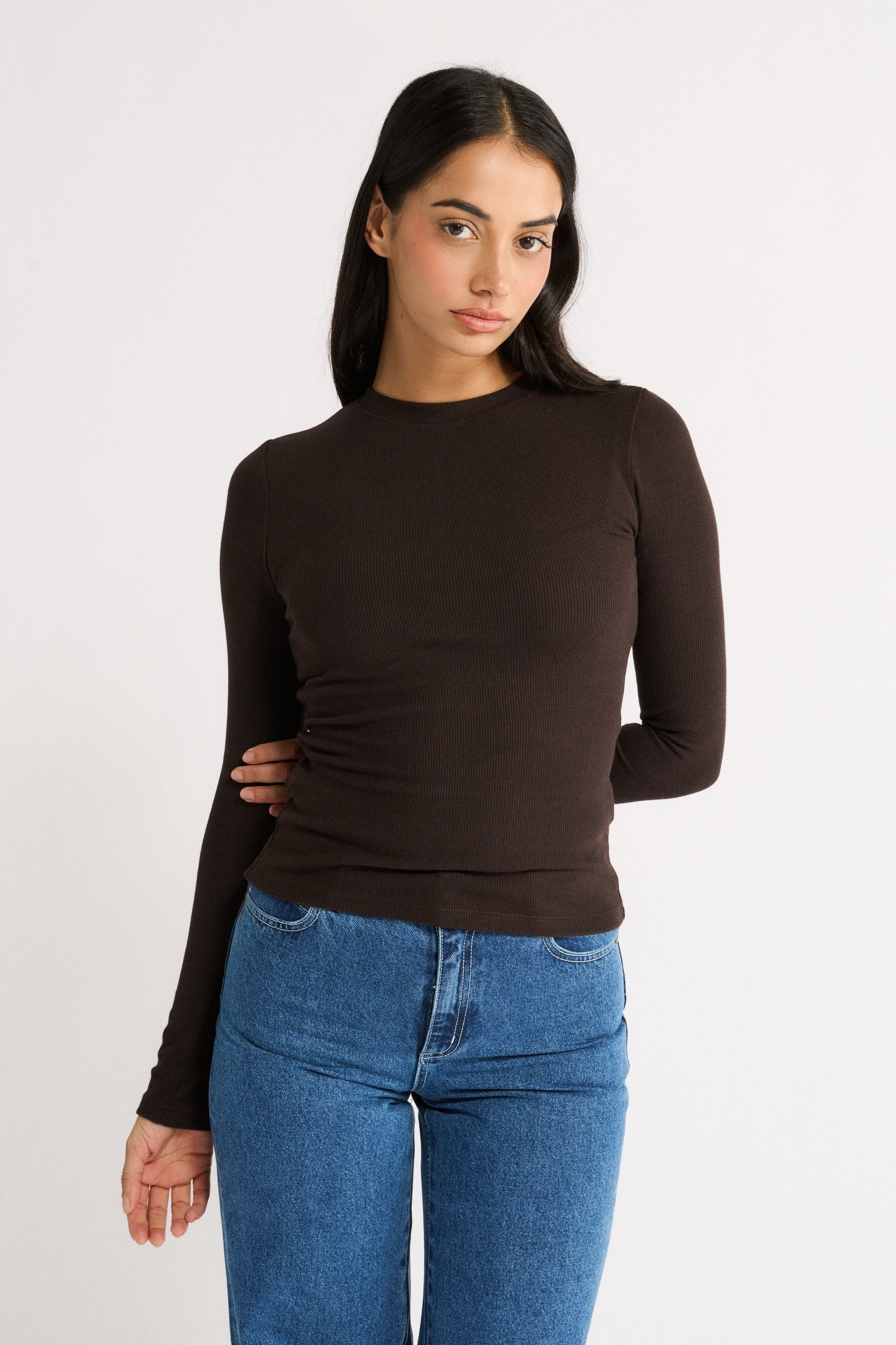 Carina Classic Long Sleeve Chocolate