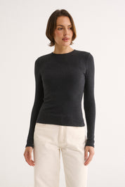 Carina Long Sleeve Charcoal Marle