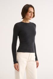 Carina Long Sleeve Charcoal Marle
