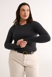 Carina Long Sleeve Charcoal Marle