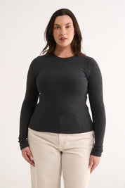 Carina Long Sleeve Charcoal Marle
