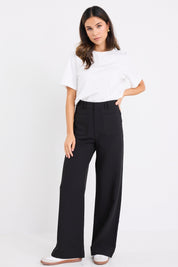 Zoey Black Tailored High Rise Wide Leg Pants