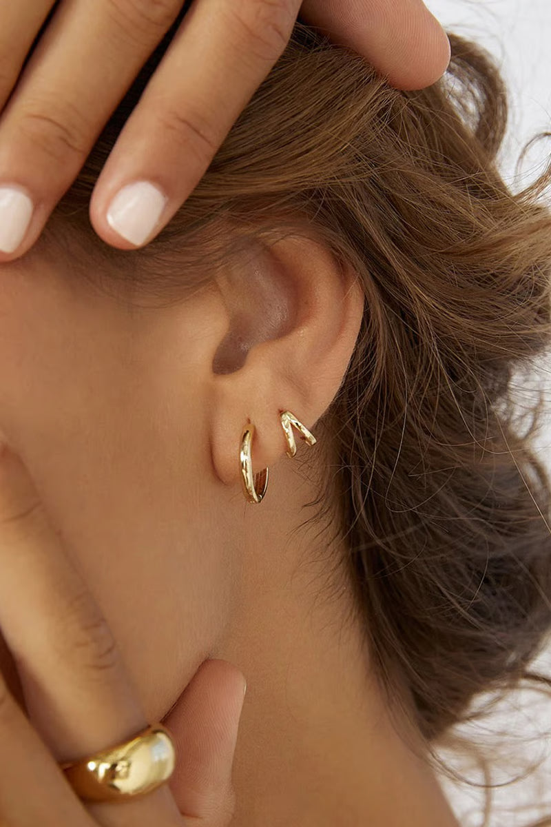Jean Gold Huggie Earrings