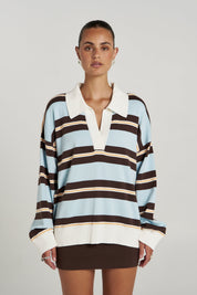 Stripe LS Polo - Aperol Stripe