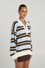 Stripe LS Polo - Aperol Stripe