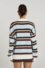 Stripe LS Polo - Aperol Stripe