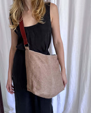 Baby Jute Slouchy Handbag Rosewood