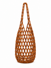 Beaded Bucket Bag Brown