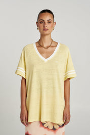 V Neck Tee - Butter