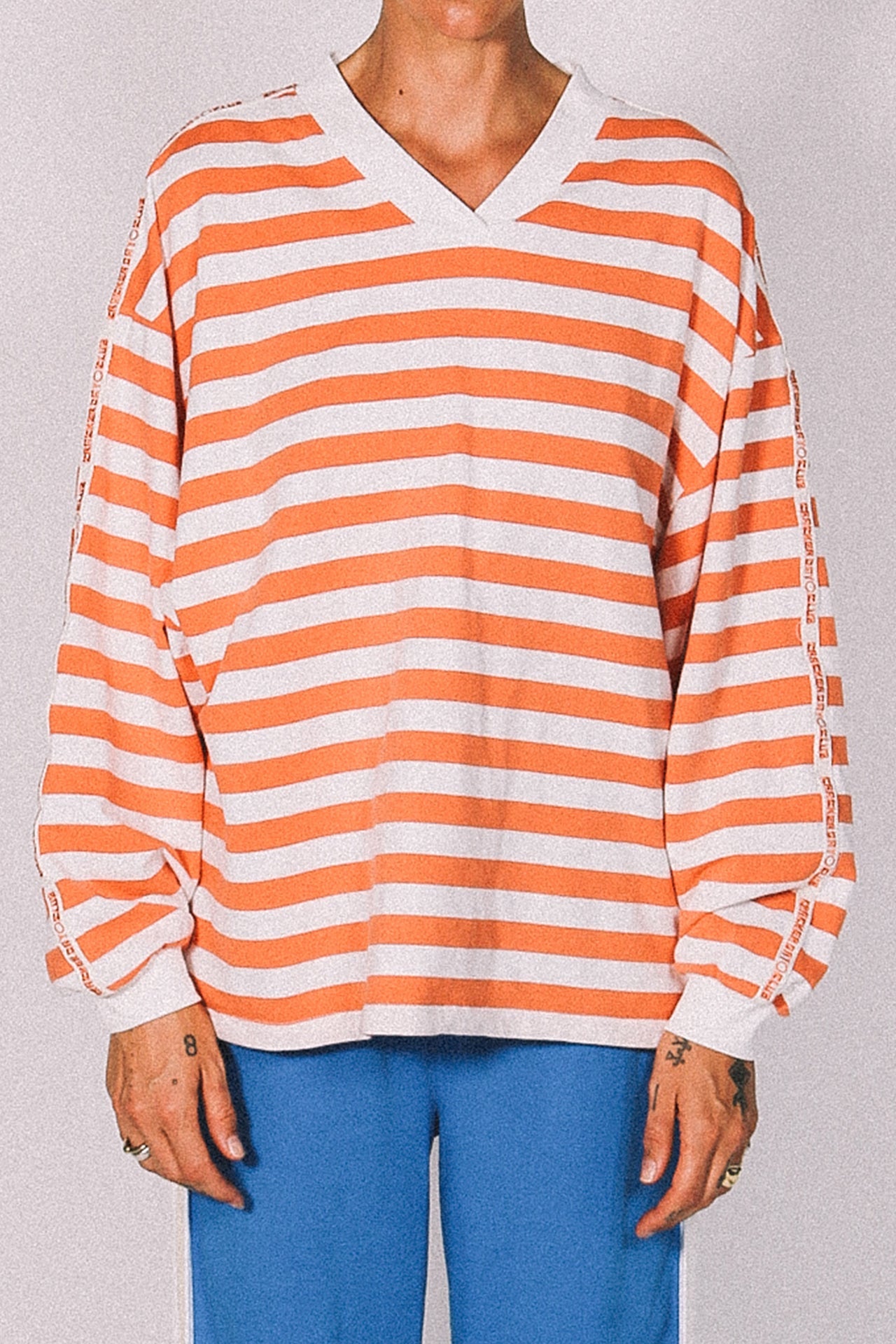 Nautical Long Sleeve Tee - Tangerine