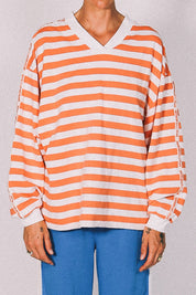 Nautical Long Sleeve Tee - Tangerine