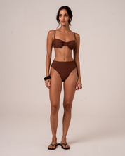 Splice Mid Rise Bottom - Choc