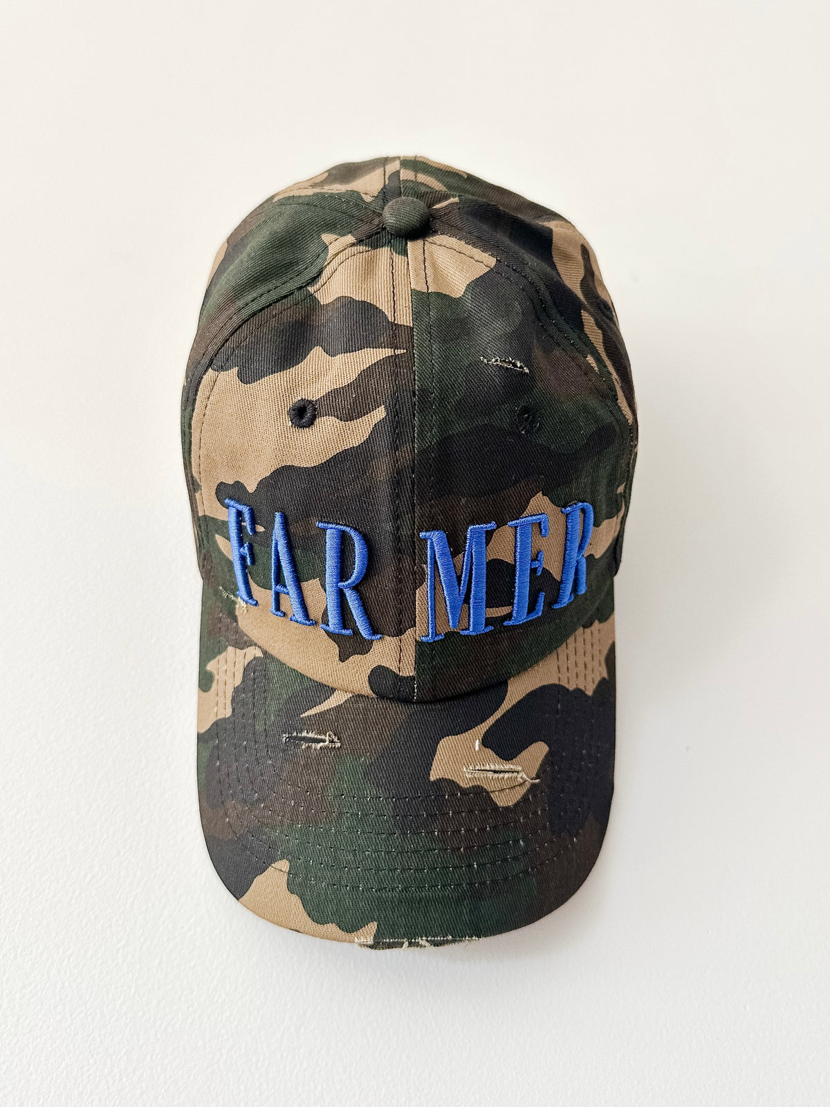 Distressed Camo Cap