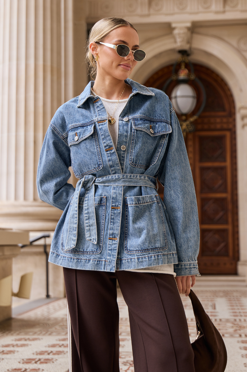 Tate Denim Jacket Deep Blue