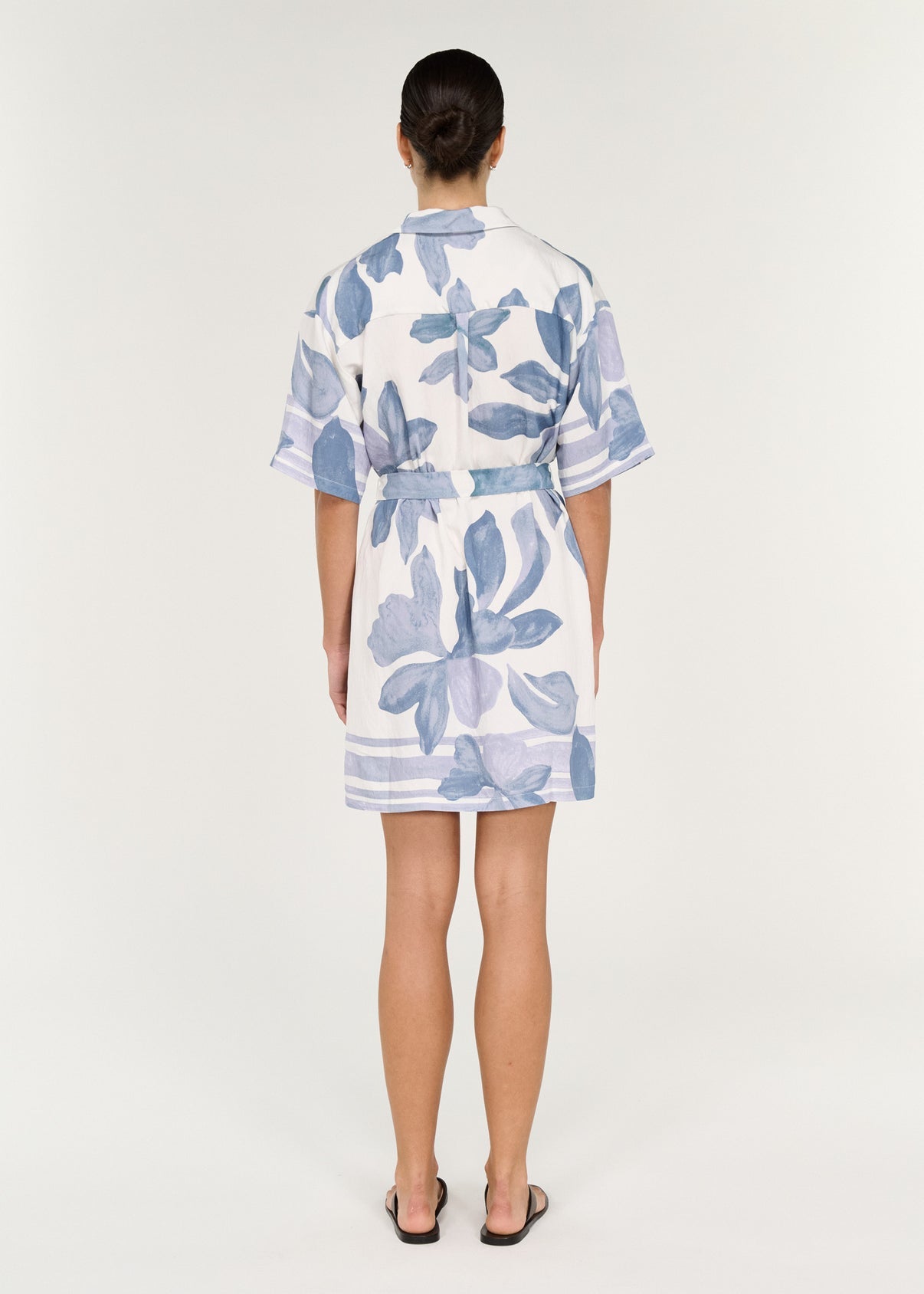 Elody Mini Shirtdress - Blue Floral