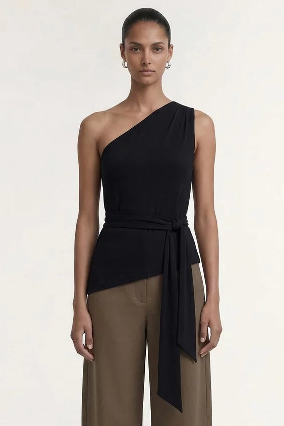 Zara One Shoulder Tie Top