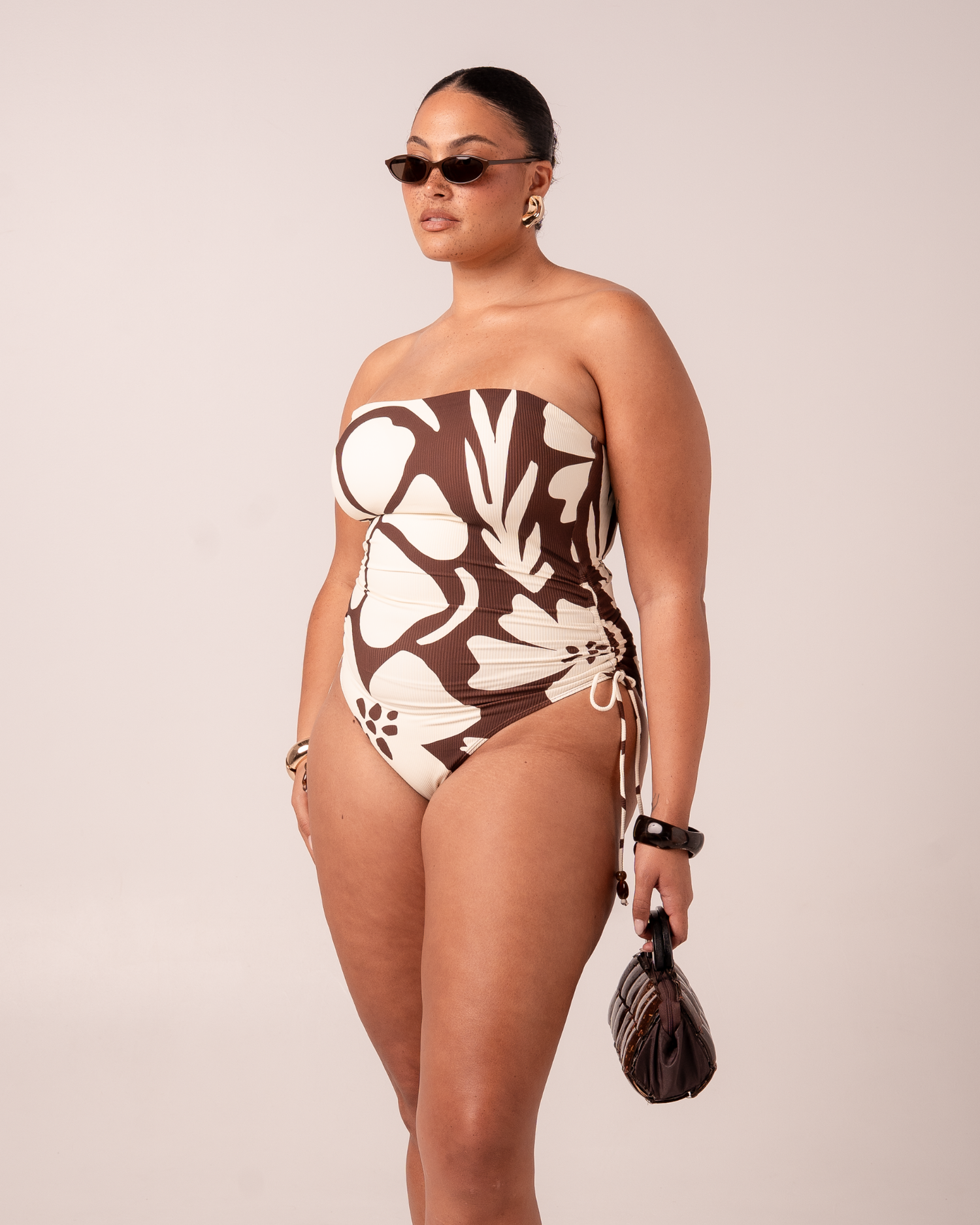 Strapless Ruched One Piece - Ibisco