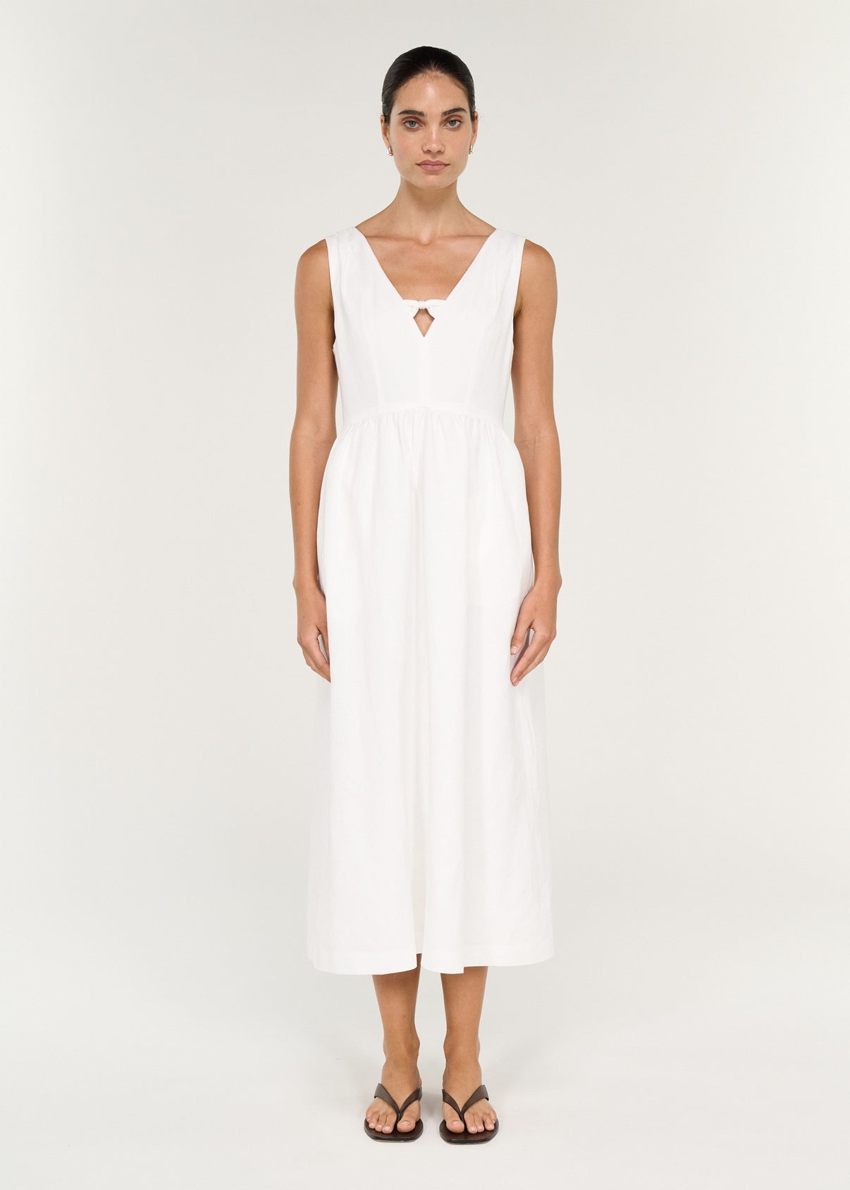 Lilia Midi Dress - White