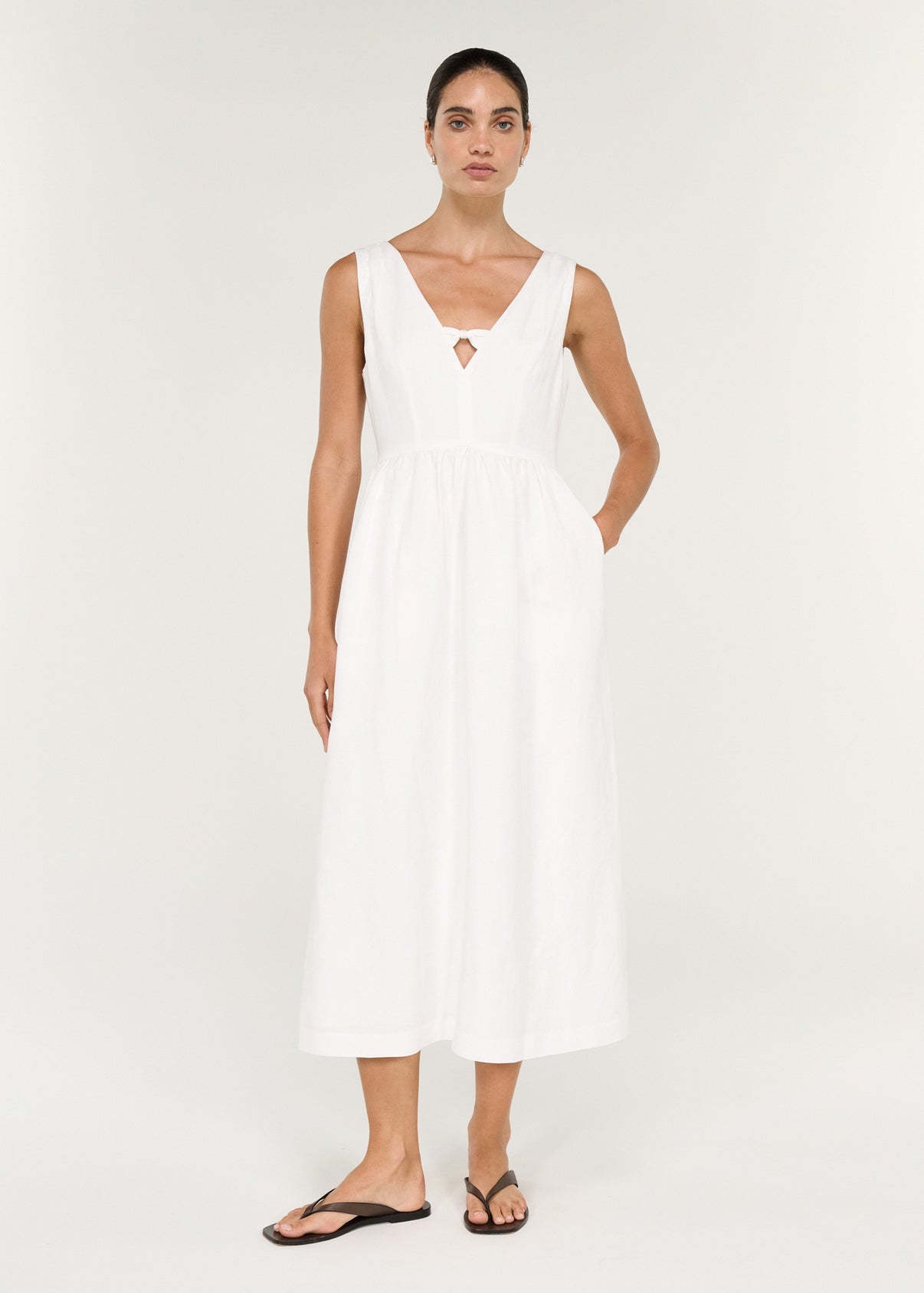 Lilia Midi Dress - White