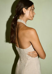 Neve Linen Halter Midi Dress