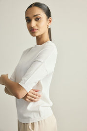 New Jewel Knit Top White