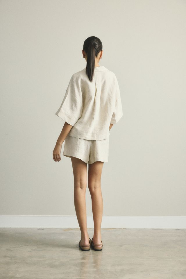 Rhonda Linen Shorts Natural