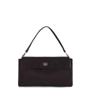 Vela Shoulder Bag - Dark Chocolate Suede