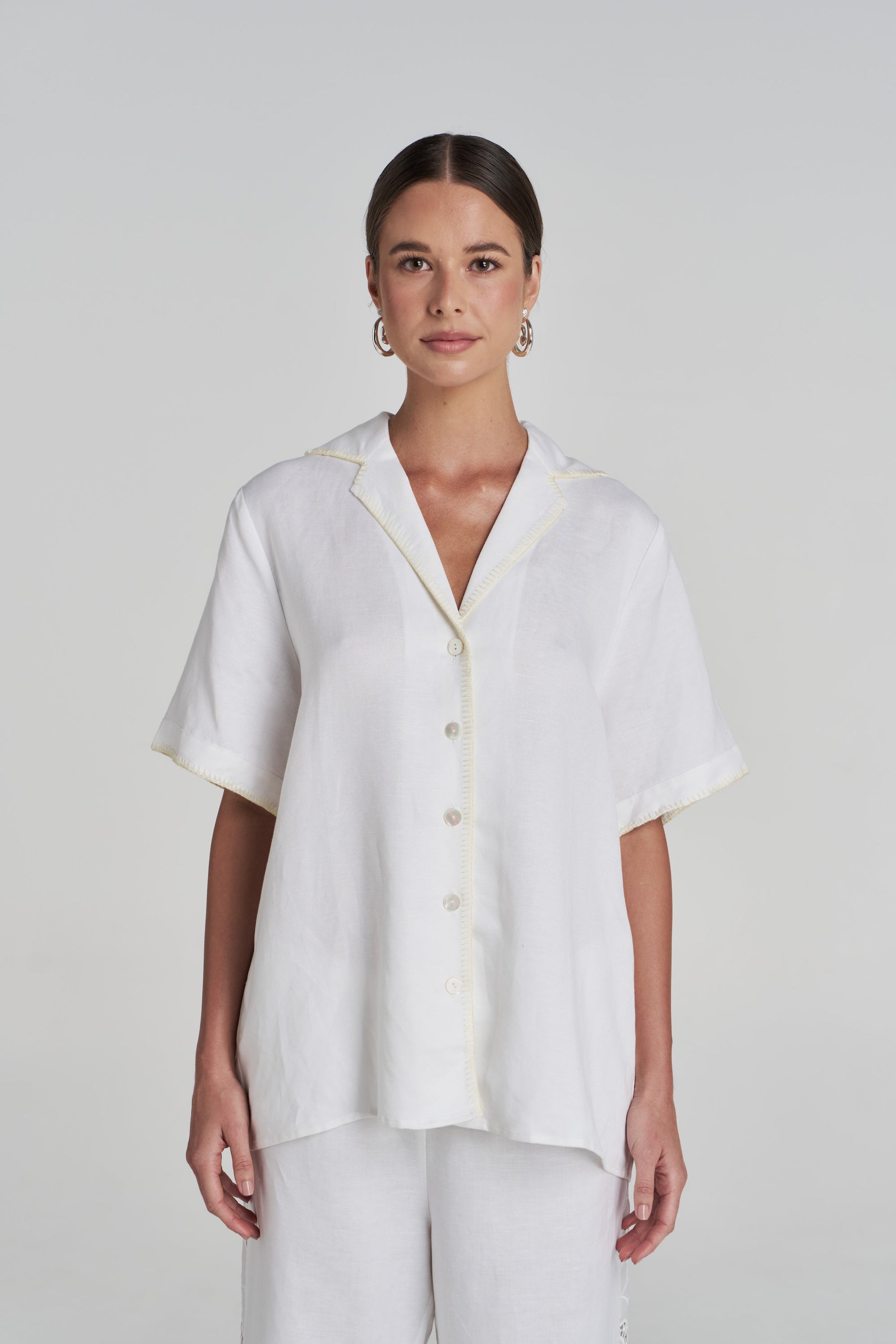 SS Anglaise Shirt White