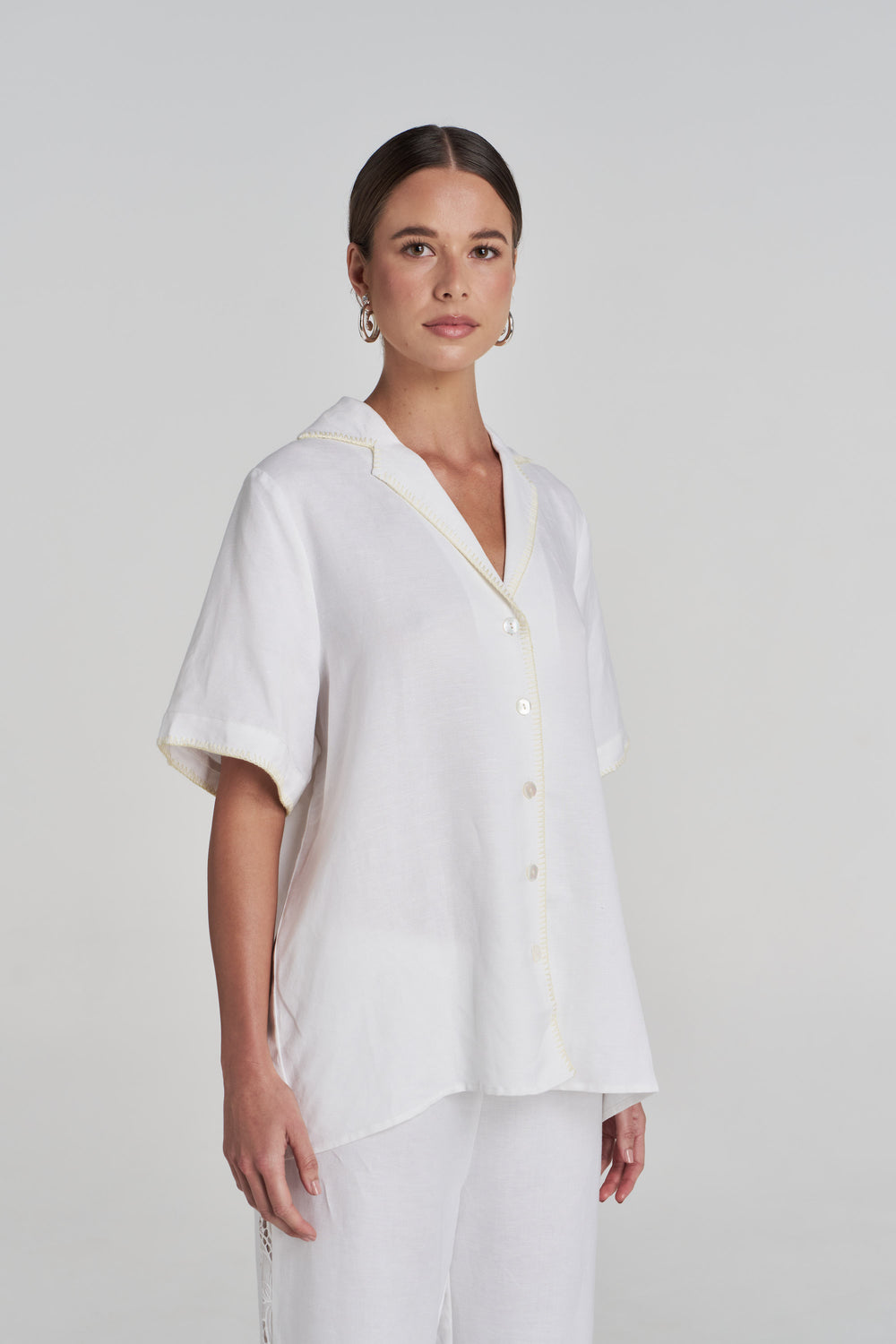 SS Anglaise Shirt White